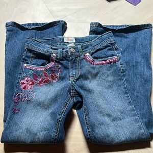 Circo denim blue jeans, girls size 8, used with no tag.